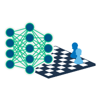 Chess board and Neural Network graphic